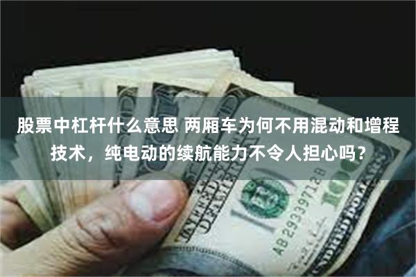 股票中杠杆什么意思 两厢车为何不用混动和增程技术，纯电动的续航能力不令人担心吗？