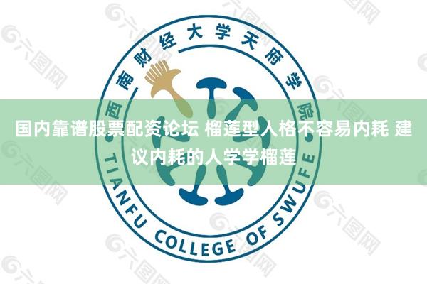 国内靠谱股票配资论坛 榴莲型人格不容易内耗 建议内耗的人学学榴莲