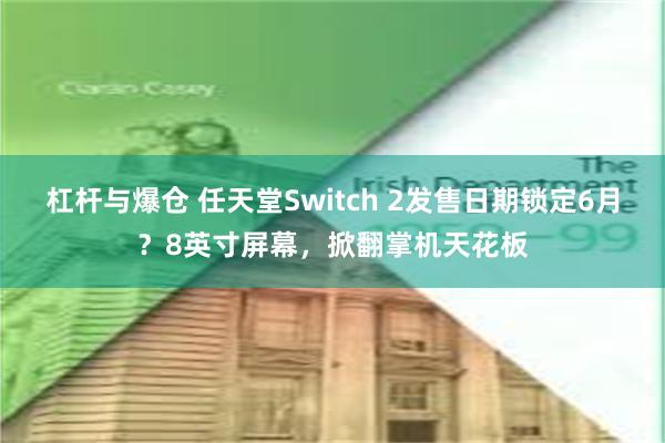 杠杆与爆仓 任天堂Switch 2发售日期锁定6月？8英寸屏幕，掀翻掌机天花板